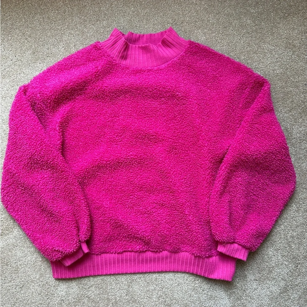 Anthro Mock Neck Sherpa Sweater